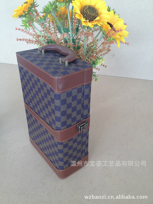 【高檔紅酒禮盒 紅酒盒包裝 紅酒皮盒包裝 創(chuàng)意皮質(zhì)紅酒盒 葡萄酒盒】?jī)r(jià)格,廠家,圖片,禮品盒、禮品袋,溫州市寶姿工藝品-